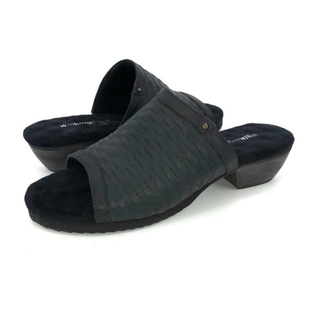 Walking Cradles Black Slide Sandals